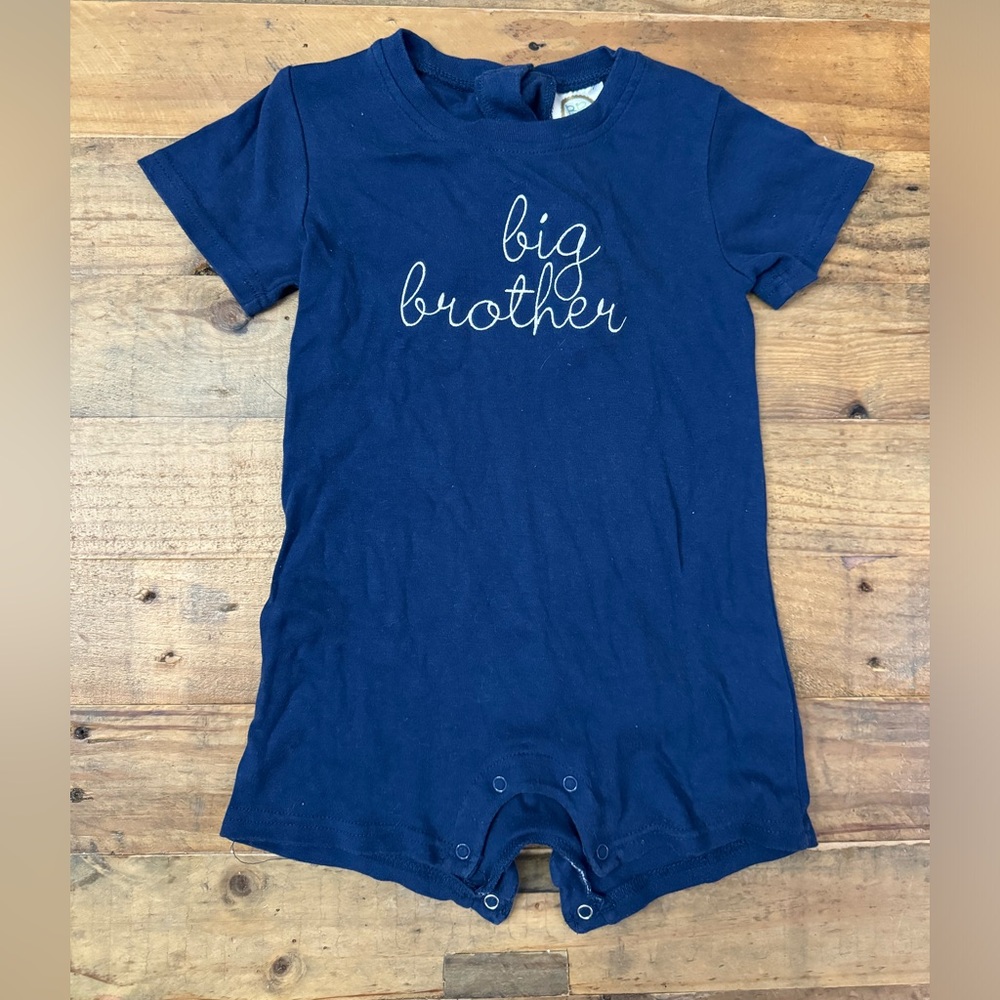 Big brother embroidery romper